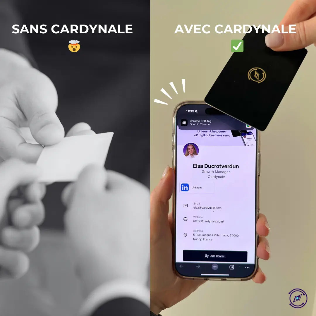 Carte de visite NFC métal personnalisée