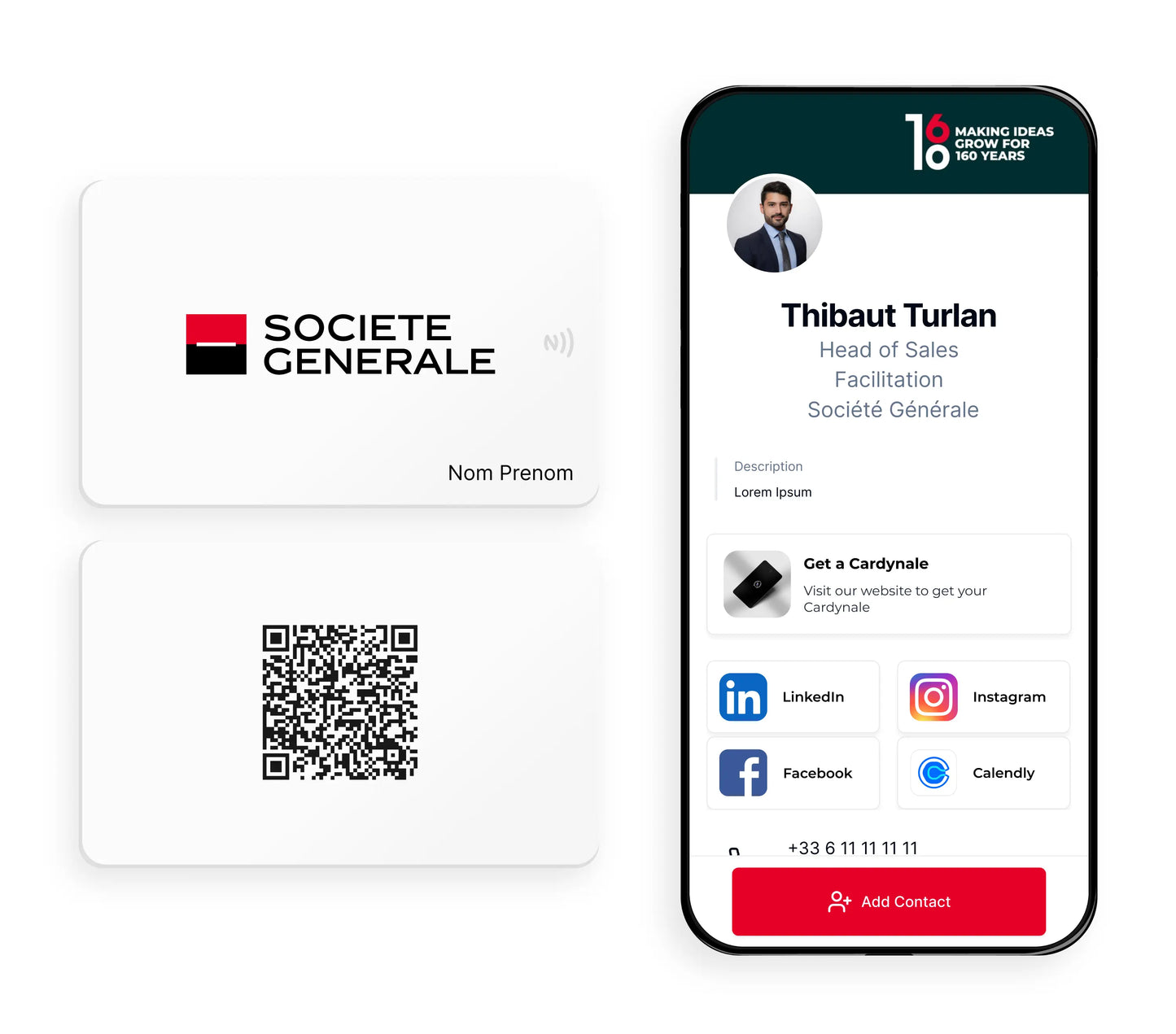 Carte de visite NFC personnalisée